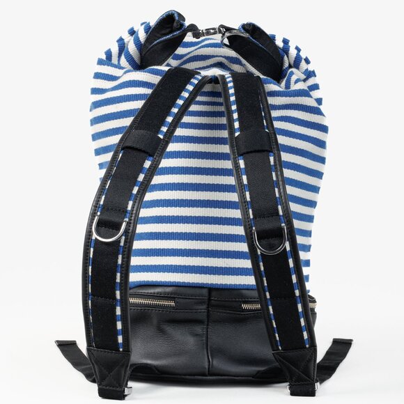 Want Les Essentiels Blue and White Striped Backpack - Picture 4 of 15